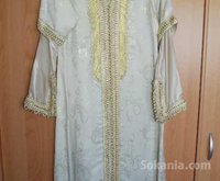 Caftan en blanc cassé de sam pure