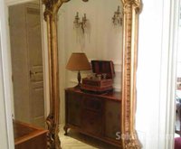 Miroir en bois massif sculpte style fran