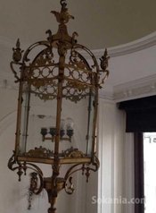 Lanterne en verre et bronze doré