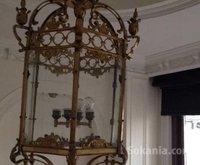 Lanterne en verre et bronze doré