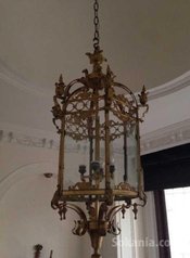 Lanterne en verre et bronze doré