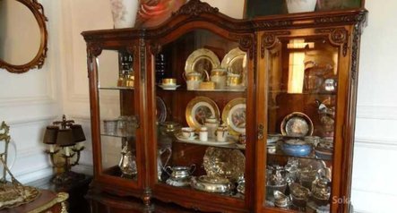 Grande table salle à manger en bois d’acajou et