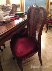 Grande table salle à manger en bois d’acajou et
