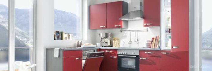 Cuisine moderne en bois massif, en latté, en MDF l