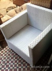 Chaises et canapés en rotin pour jardins