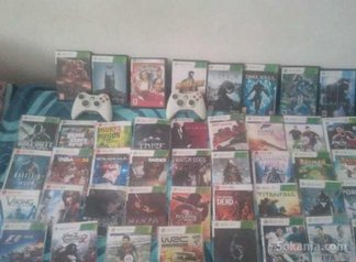 XBOX 360 flashé + 2 manettes sans fils + 40 Jeux