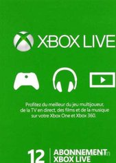 Abonnement Xbox Live Gold - 12 mois & 3 mois