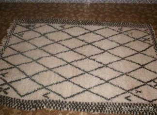 Tapis beni ouarain en laine pure
