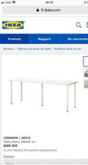 Table Ikea blanc