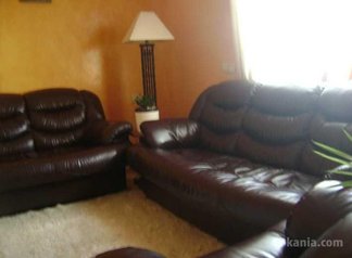 Fauteuil en cuir marron chocolat