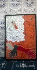 Tableau en laine et huil