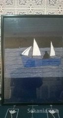 Tableau en laine et huil