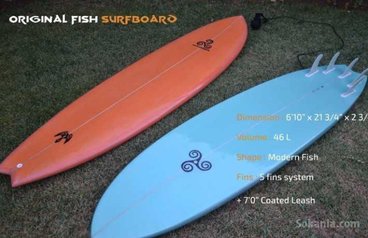 Surfboard waverick 6'10" modern fish