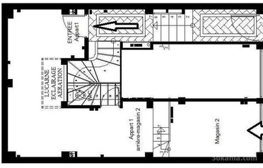 Magasin avec appartement arrière-magasin