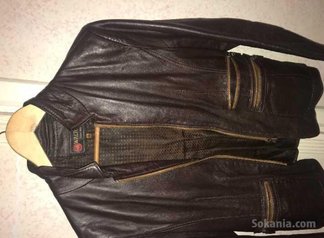 Jacket en cuir marron