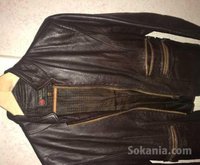 Jacket en cuir marron